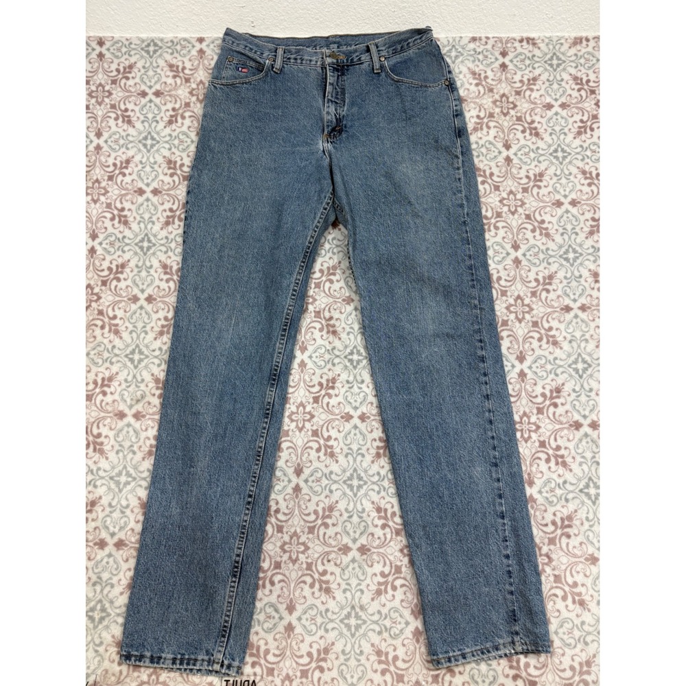 Wrangler High Waisted Straight Leg Jeans Medium Wash Blue W050XCH 13/14 x 36